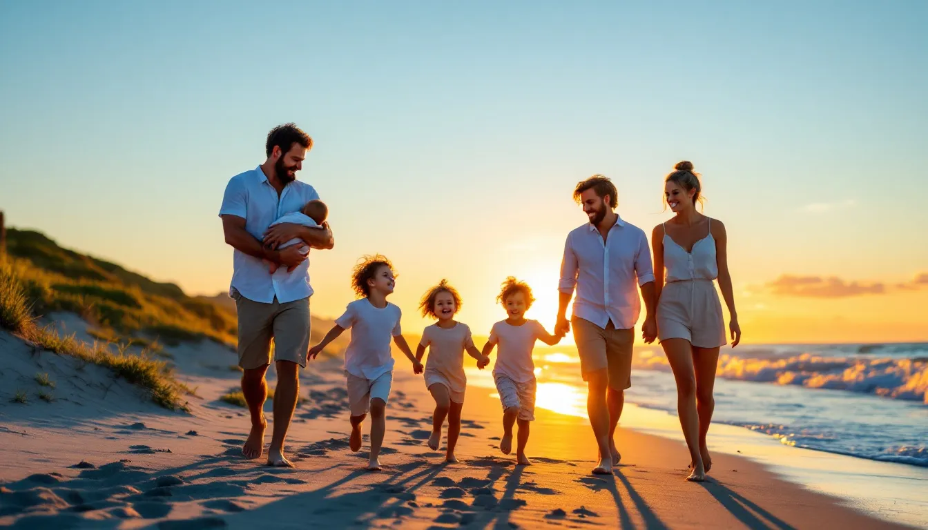 Familie am Strand