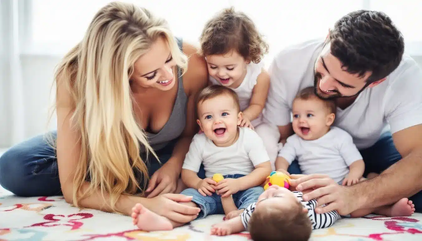 Familie verbringt Zeit miteinander