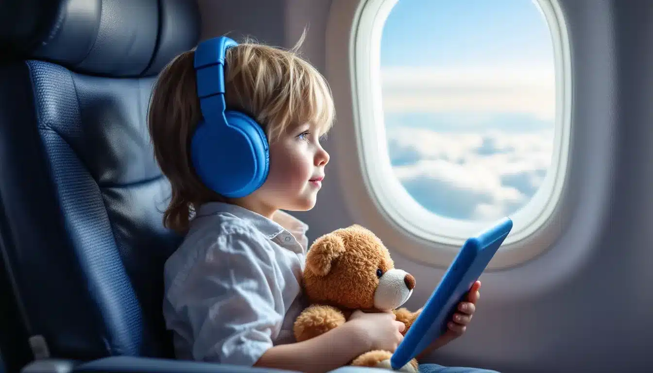 Familienurlaub im Flugzeug