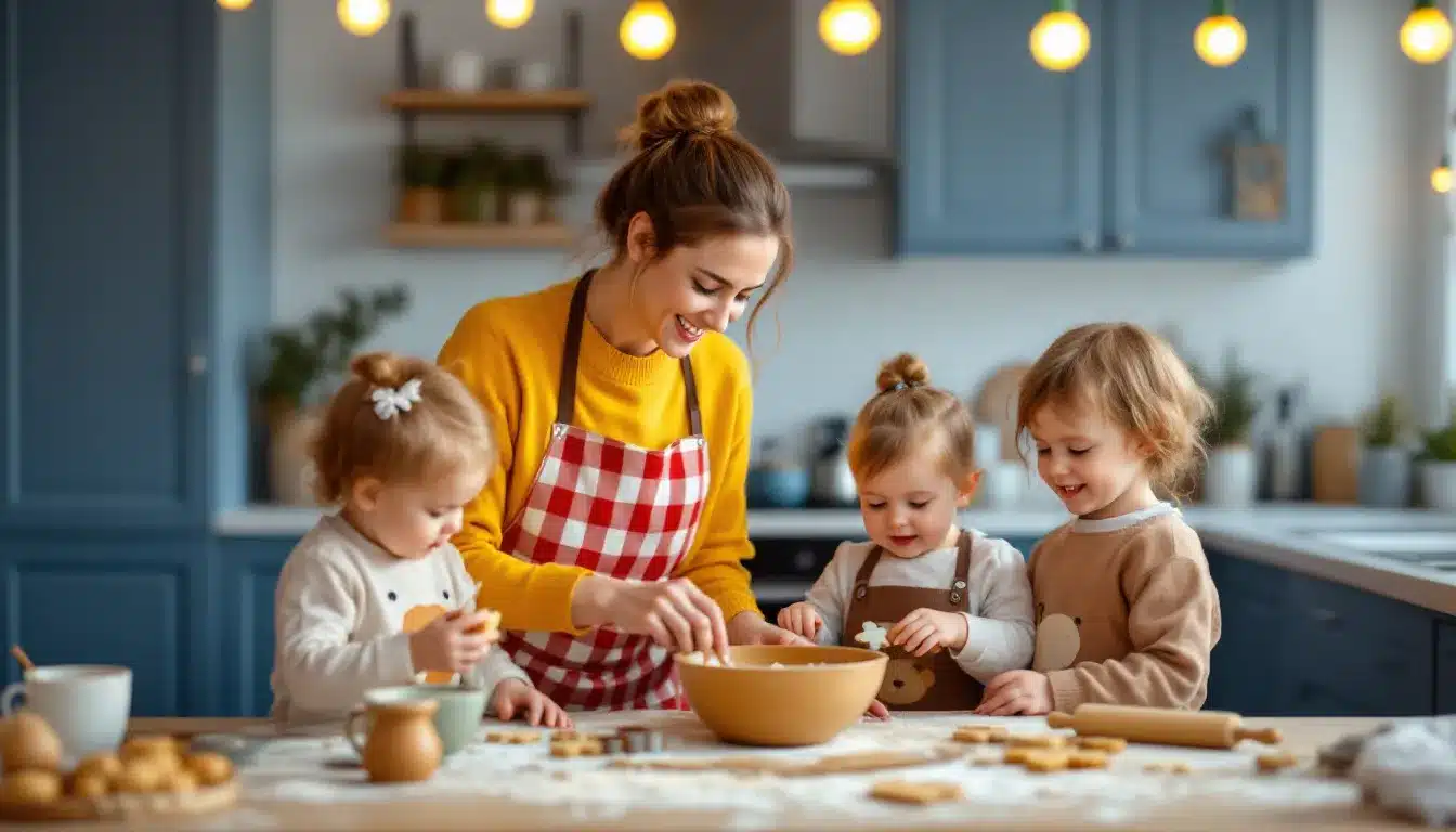 Weihnachtliche Familienfreude beim Backen