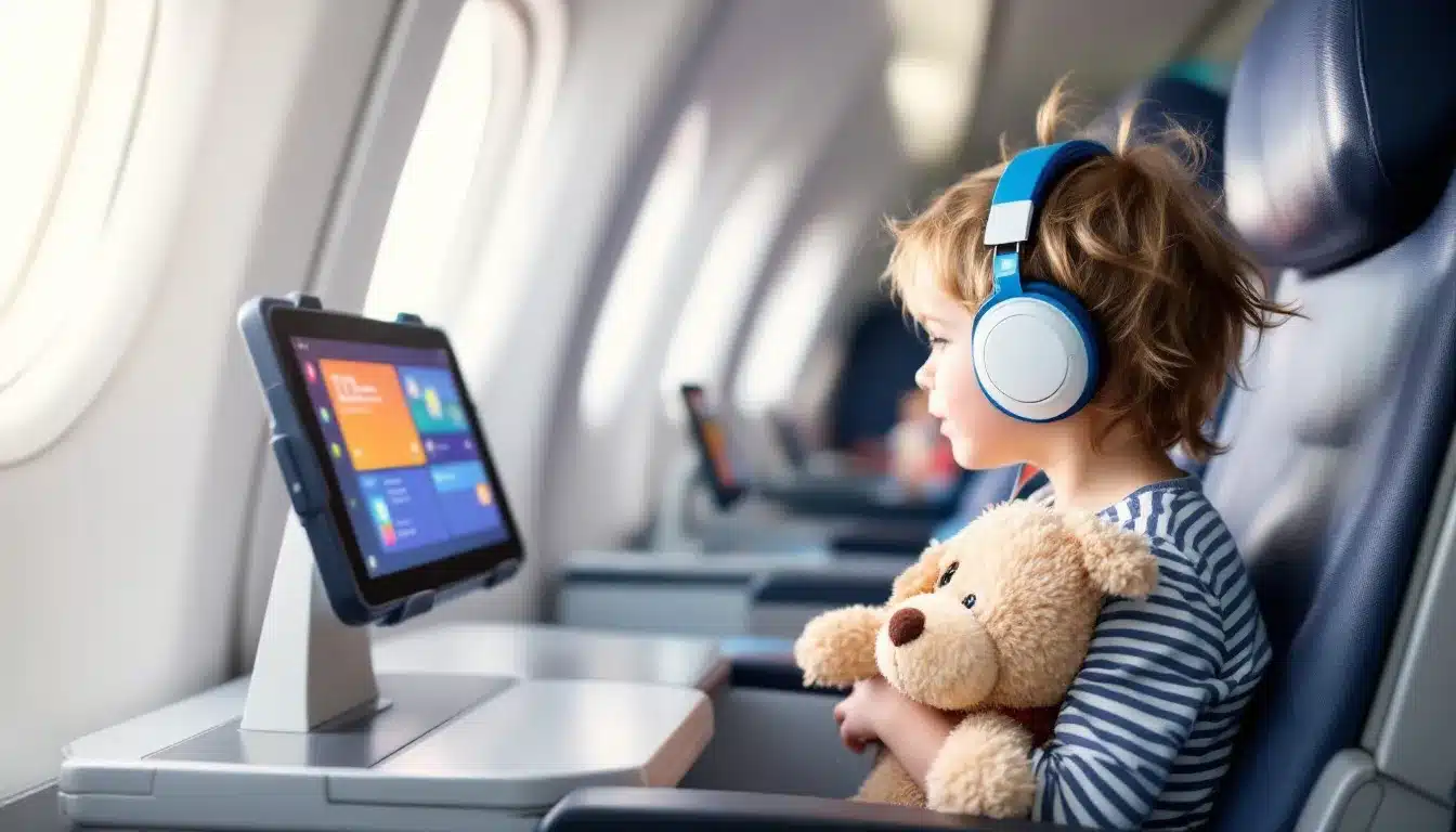 Kind im Flugzeug