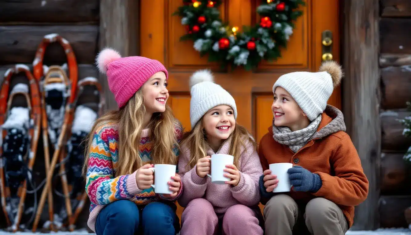 Winterliche Familienglück