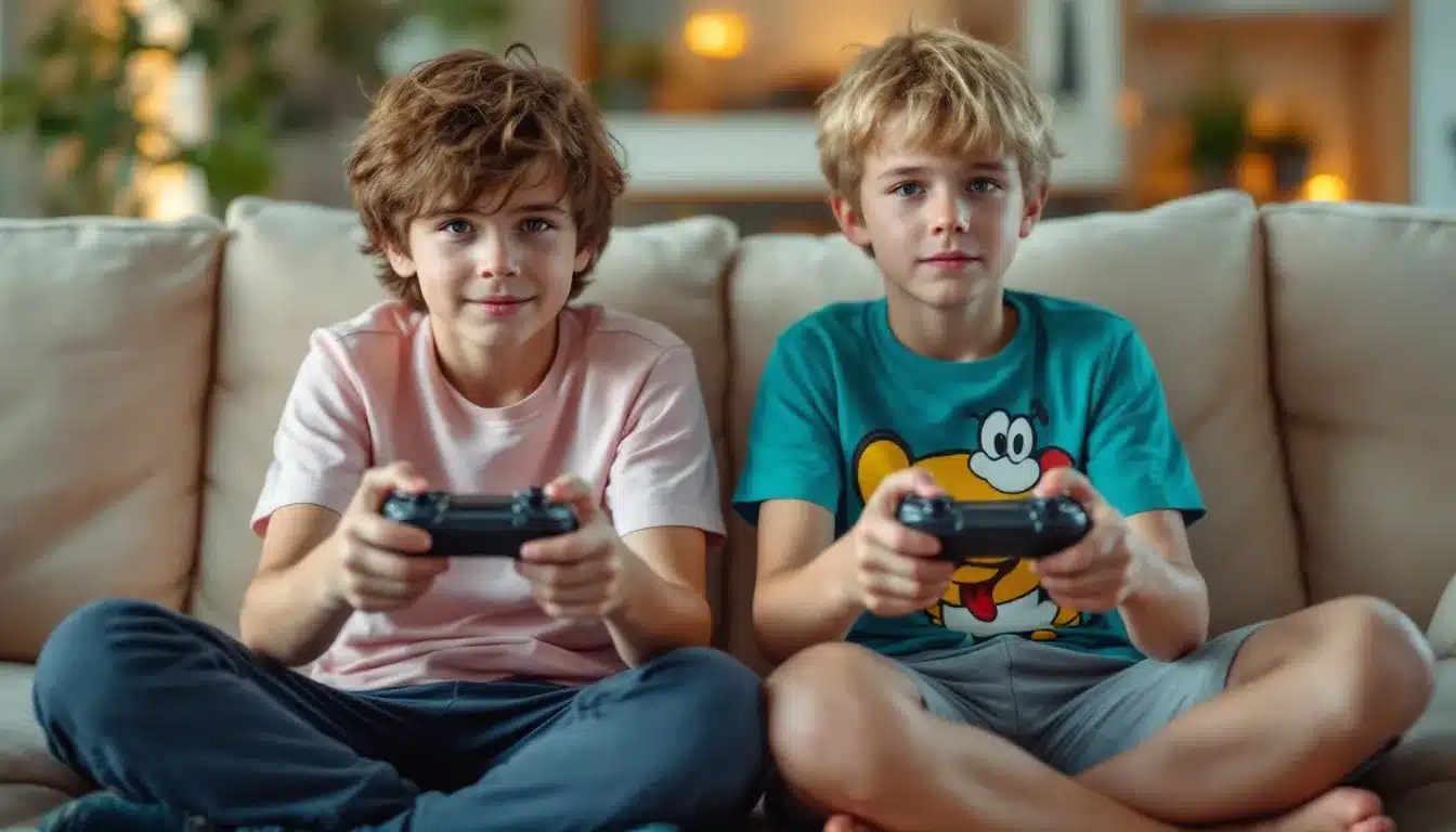 Spielende Jungen