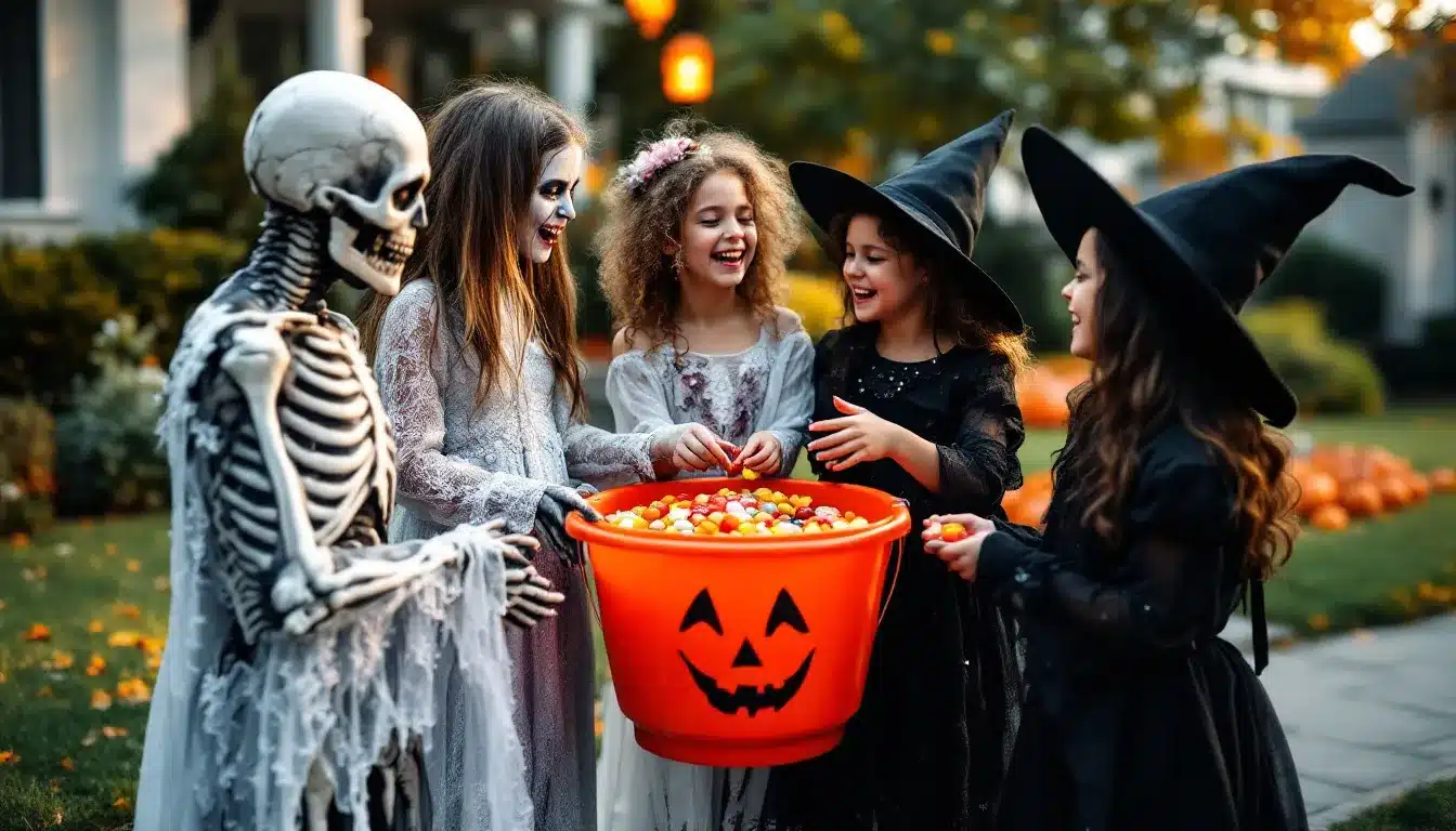 Halloween-Freude unter Kindern.
