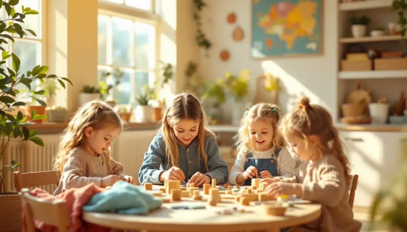 Kinder lernen in der Vorschule