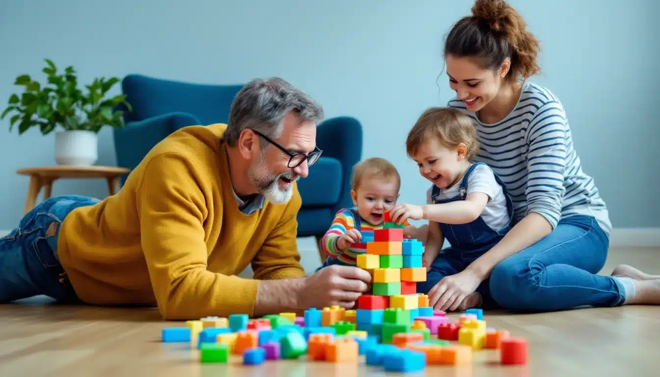 Enkelkinder und Großeltern verbringen Zeit miteinander