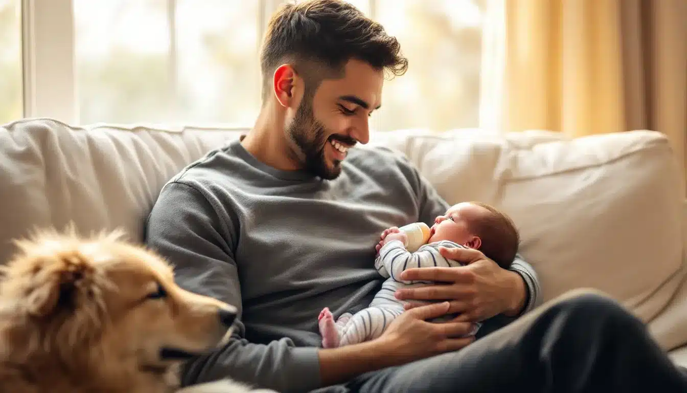 Hund und Baby