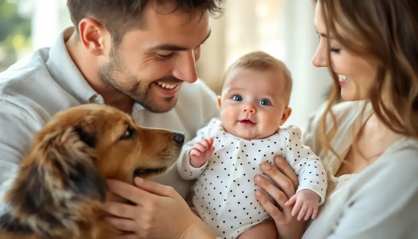 Familienmoment der Zuneigung
