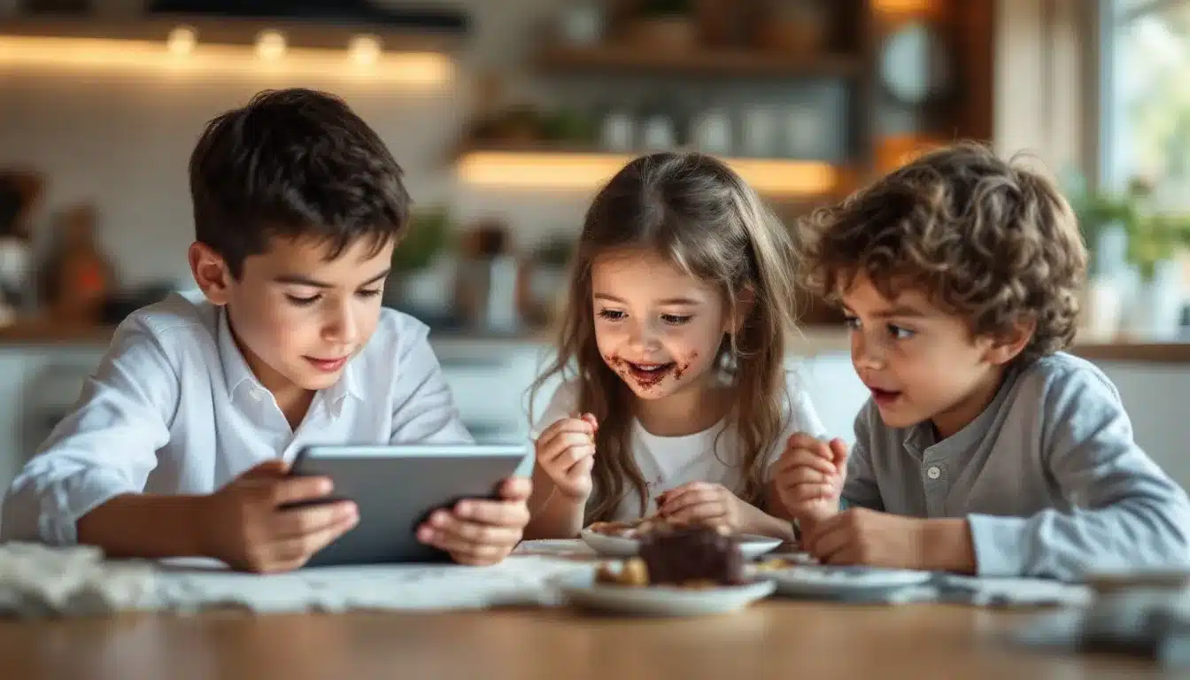 iPad Kids am Tisch