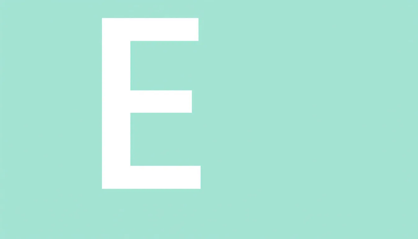 Der Buchstabe E in moderner Typografie