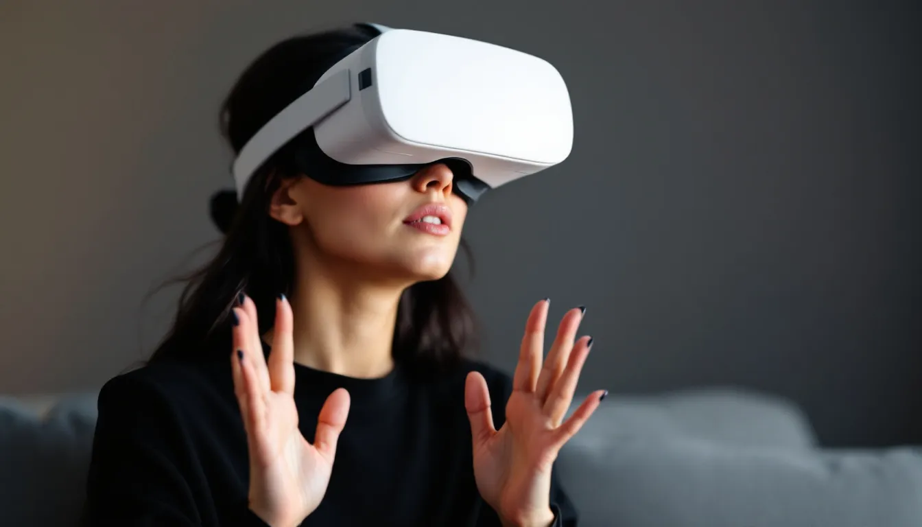 Frau mit VR Brille
