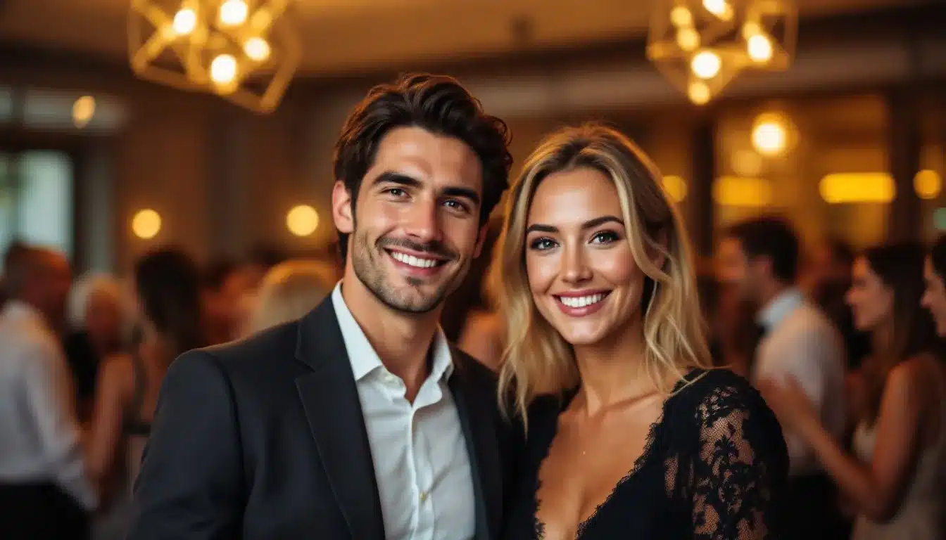Miriam und Felix Neureuther auf einer eleganten Party