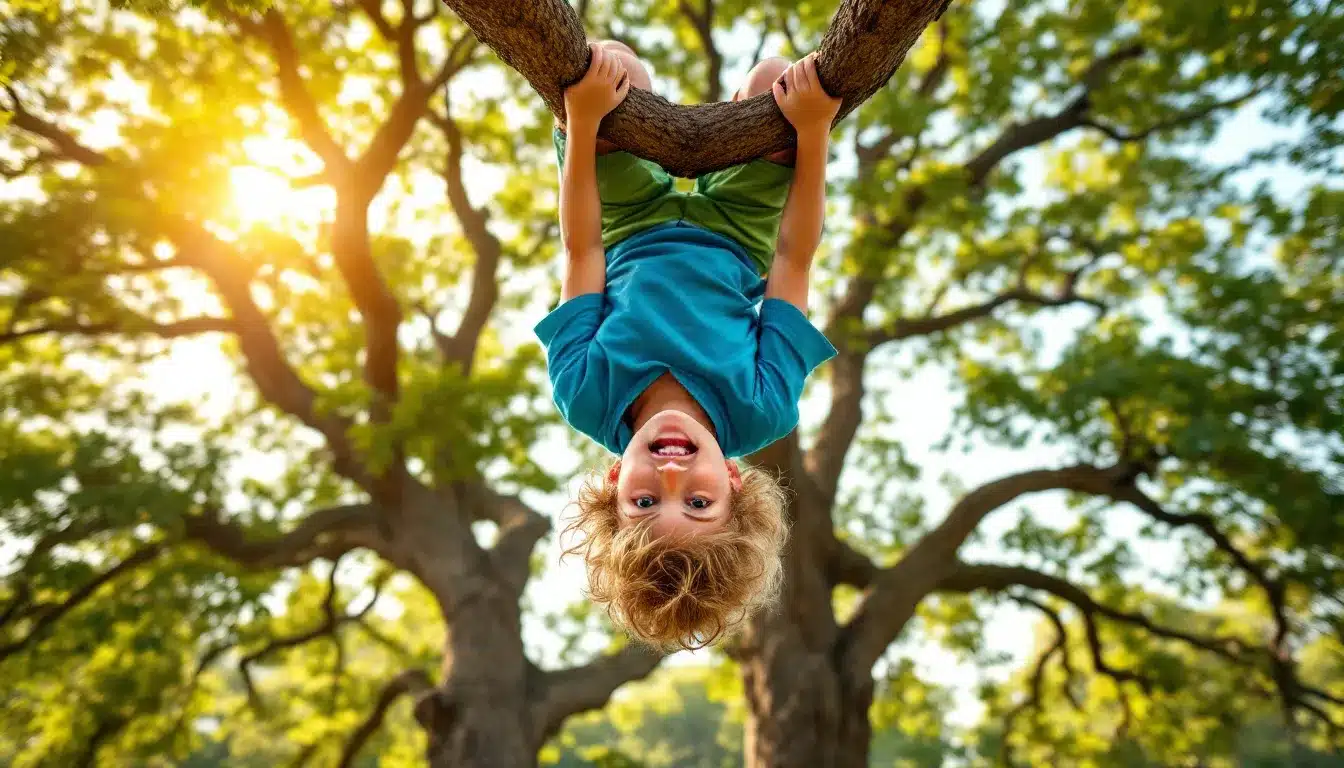 Montessori-Kind beim Spielen im Park