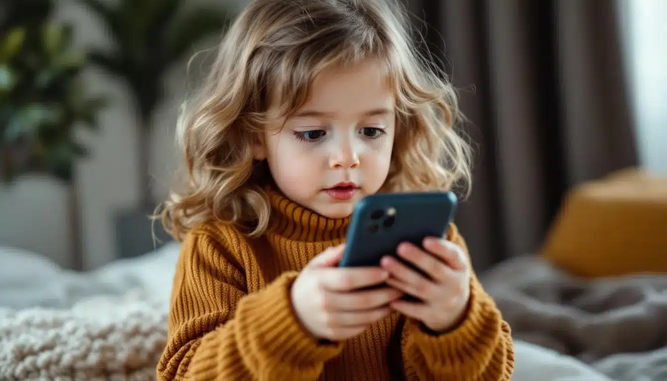 Kind mit Smartphone